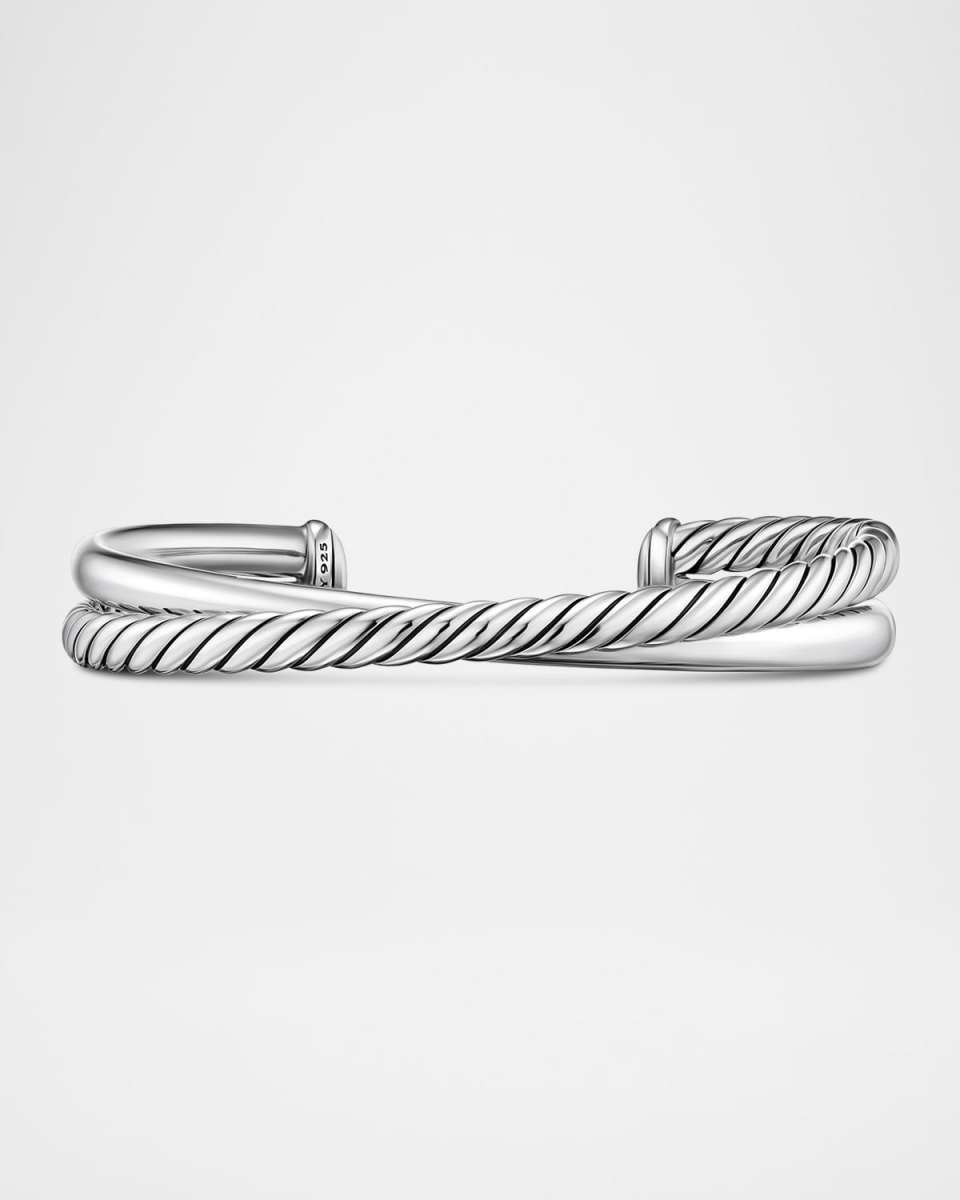 Crossover 2 Row Bracelet in Silver, 11